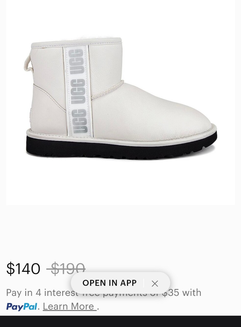 Ugg BRAND NEW WHITE NUEMALS SZ 9 - Picture 8 of 8